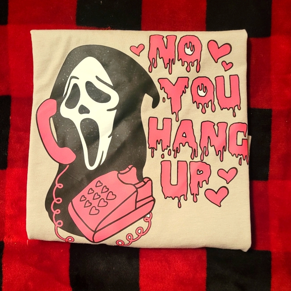 No, you hang up scream valentines tank top size XL beige